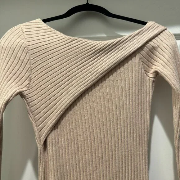 NWT Heartloom Antonia Tan Ribbed Midi Dress Size S - Picture 4 of 12